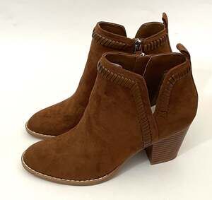Dolce Vita Heeled Pointed Toe Suede Western Bootie Brown Tan Size 6.5 NEW